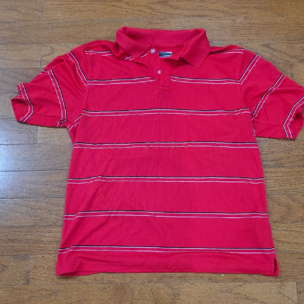 Red Striped Kids Polo Shirt‎
